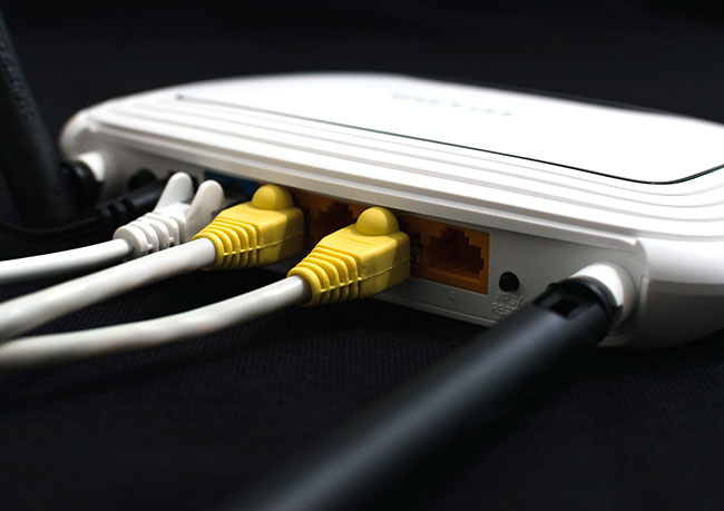 photo closeup of a wi-fi router