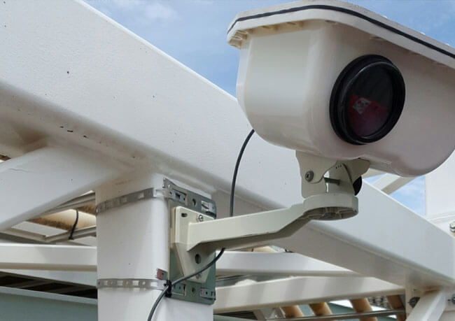 photo of a weatherproof digital surveillance camera installed by Innovative Communication Integration